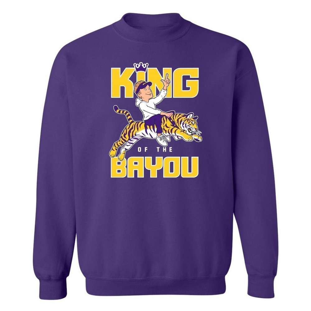 Lane Kiffin King Bayou LSU Crew Neck Sweatshirt